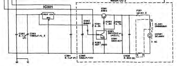 Sega Mega-CD 2 - Voltage Reg Schematic